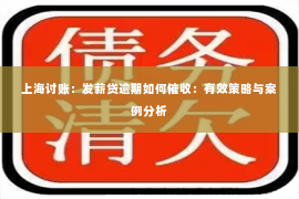 上海讨账：发薪贷逾期如何催收：有效策略与案例分析
