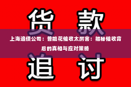 上海追债公司：普融花催收太厉害：揭秘催收背后的真相与应对策略