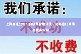 上海要账公司：向总裁爹地讨债：揭秘豪门家族的债务纠纷