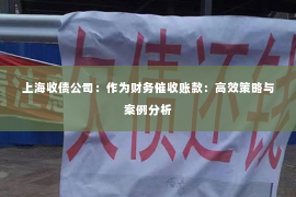 上海收债公司：作为财务催收账款：高效策略与案例分析