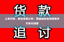 上海讨债：南乐清数公司：数据驱动的智慧解决方案引领者