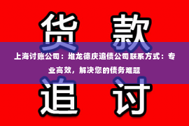 上海讨账公司：堆龙德庆追债公司联系方式：专业高效，解决您的债务难题