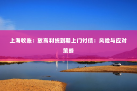 上海收账：放高利贷到期上门讨债：风险与应对策略