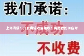 上海清债：开发商催收涵拒收：购房者如何应对