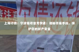 上海讨债：宁波催收冒充快递：揭秘诈骗手段，保护您的财产安全