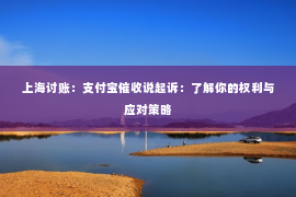 上海讨账：支付宝催收说起诉：了解你的权利与应对策略