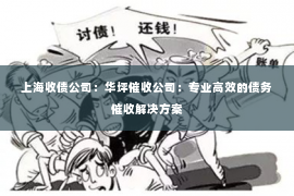 上海收债公司：华坪催收公司：专业高效的债务催收解决方案