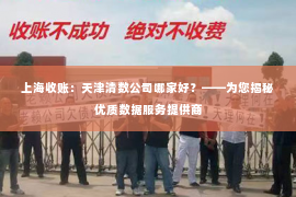 上海收账：天津清数公司哪家好？——为您揭秘优质数据服务提供商