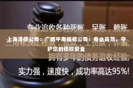 上海清债公司：广西平南催收公司：专业高效，守护您的债权安全