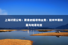 上海讨债公司：歉意的催收物业费：如何平衡权益与和谐社区