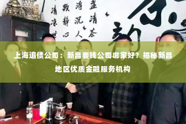 上海追债公司：新昌要钱公司哪家好？揭秘新昌地区优质金融服务机构