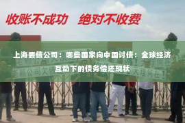 上海要债公司：哪些国家向中国讨债：全球经济互动下的债务偿还现状