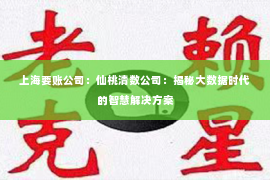 上海要账公司：仙桃清数公司：揭秘大数据时代的智慧解决方案