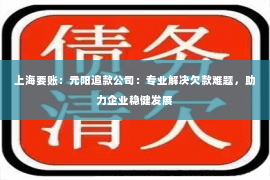 上海要账：元阳追款公司：专业解决欠款难题，助力企业稳健发展