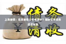 上海要债：东丰要债公司哪家好？揭秘优质债务追收服务