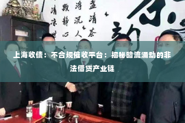 上海收债：不合规催收平台：揭秘暗流涌动的非法借贷产业链