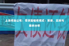 上海收账公司：借贷宝催收模式：策略、实践与案例分析