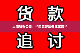 上海收账公司：**国家整治催收定罪**