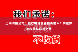 上海清债公司：催收电话能否投诉他人？解读你的权益与应对之策