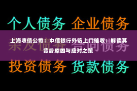 上海收债公司：中信银行外访上门催收：解读其背后原因与应对之策