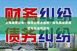 上海要债公司：催收公司太原的：探究其运营模式与合法性边界