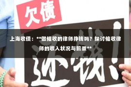 上海收债：**做催收的律师挣钱吗？探讨催收律师的收入状况与前景**