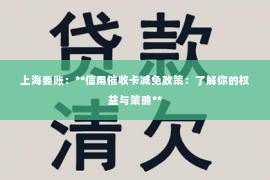 上海要账：**信用催收卡减免政策：了解你的权益与策略**