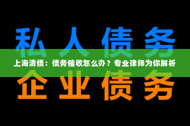 上海清债：债务催收怎么办？专业律师为你解析
