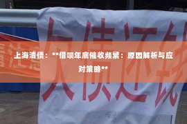 上海清债：**借呗年底催收频繁：原因解析与应对策略**