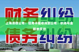 上海清债公司：信用卡催收找到公司：职场与金融的交织