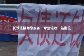 长沙法院为您服务：专业催收一站到位