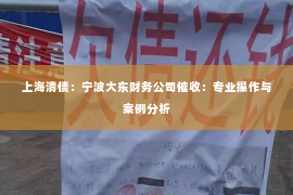 上海清债：宁波大东财务公司催收：专业操作与案例分析