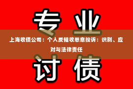 上海收债公司：个人反催收恶意投诉：识别、应对与法律责任