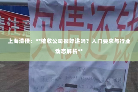 上海清债：**催收公司很好进吗？入门要求与行业动态解析**
