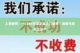 上海要债：**2345贷款王说上门催收：理解与应对之法**