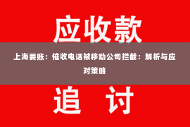 上海要账：催收电话被移动公司拦截：解析与应对策略