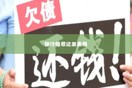 银行催收记录表格