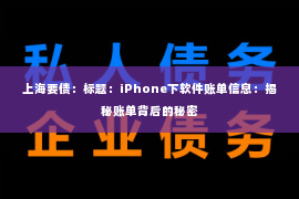 上海要债：标题：iPhone下软件账单信息：揭秘账单背后的秘密