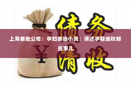上海要账公司：孕妇要账小说：讲述孕期维权那些事儿