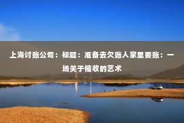 上海讨账公司：标题：准备去欠账人家里要账：一场关于催收的艺术