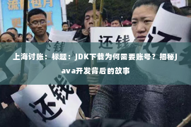 上海讨账：标题：JDK下载为何需要账号？揭秘Java开发背后的故事