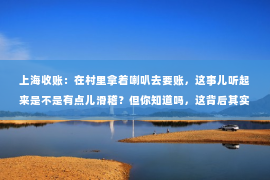上海收账：在村里拿着喇叭去要账，这事儿听起来是不是有点儿滑稽？但你知道吗，这背后其实隐藏着不少农村债务纠纷的故事。今天，我就来跟大家聊聊这个话题，用我自己的方式，尽量让大家了解得更清楚。