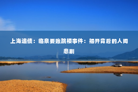 上海追债：临泉要账跳楼事件：揭开背后的人间悲剧