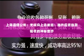 上海追债公司：无贼向上去要账：揭开应收账款催收的神秘面纱