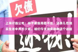 上海讨账公司：孙子要账拖着不还，这事儿在现实生活中并不少见。咱们今天就来聊聊这个话题，看看遇到孙子拖着不还账的情况，咱们该怎么办。