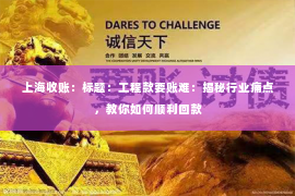 上海收账：标题：工程款要账难：揭秘行业痛点，教你如何顺利回款