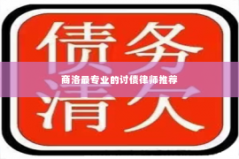 商洛最专业的讨债律师推荐
