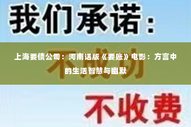 上海要债公司：河南话版《要账》电影：方言中的生活智慧与幽默
