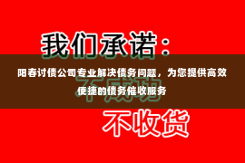 阳春讨债公司专业解决债务问题，为您提供高效便捷的债务催收服务
