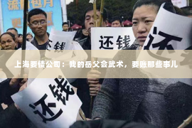 上海要债公司：我的岳父会武术，要账那些事儿